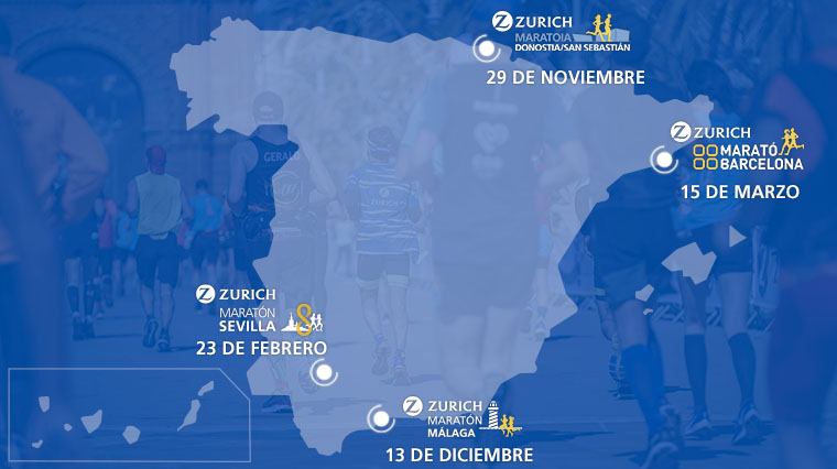 Mapa maratones - Zurich Seguros