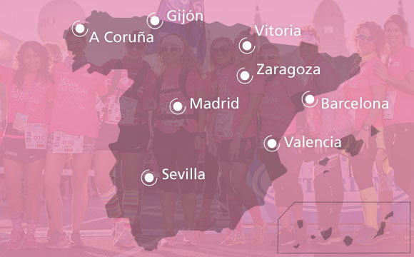 Carrera de la mujer mapa
