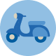 icono de una moto vista de perfil