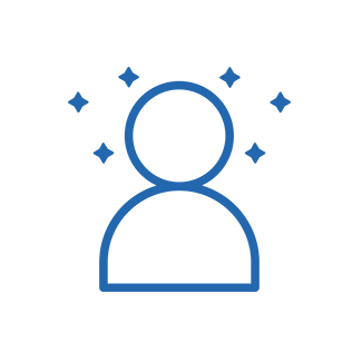 icono persona y estrellas