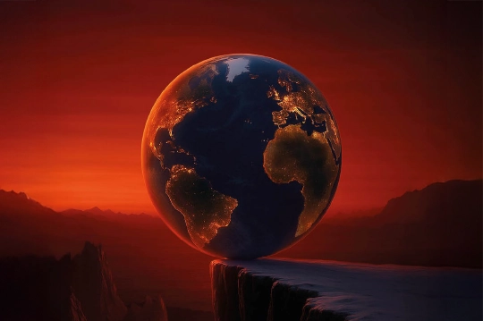 Imagen de la Tierra en las montañas