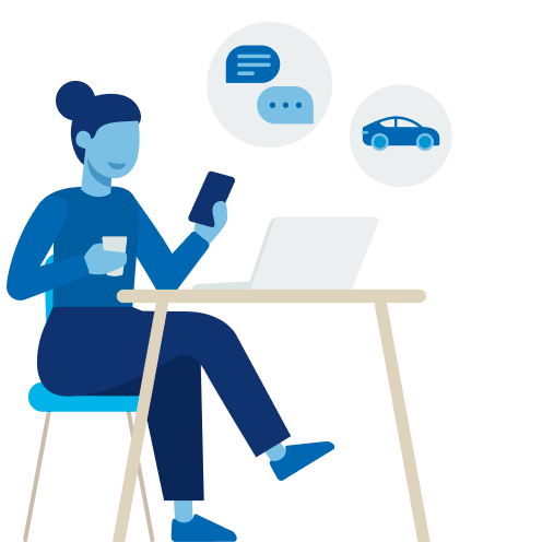 icono de una persona consultando el móvil