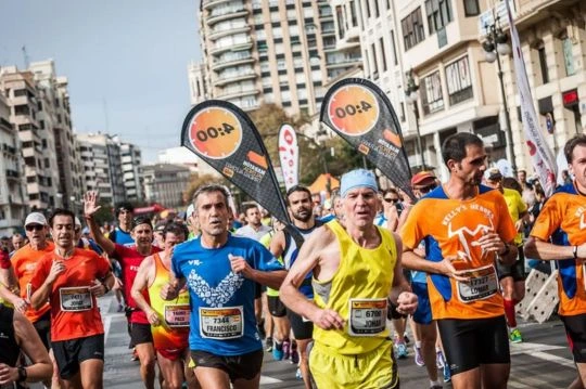 participantes de una maratón